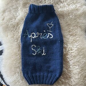 Hand-Knit dog sweater: Apres ski 🎿